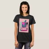 T-shirt Esthétique Vaperwave Chat Glitch Retrowave Synthwa (Devant entier)