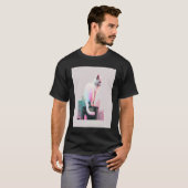 T-shirt Esthétique Vaperwave Chat Glitch Retrowave Synthwa (Devant entier)
