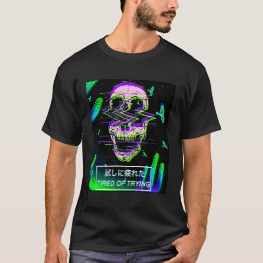 T-shirt Esthétique Vaporwave Japonais Futurisme Anime Anim (Devant)