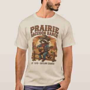 T-shirt Esthétique western country de cow-boy raton laveur
