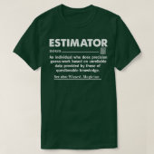 T-shirt Estimateur Définition Drôle Calculs Comptable (Design devant)