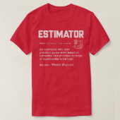 T-shirt Estimateur Définition Drôle Citation Titres de tra (Design devant)
