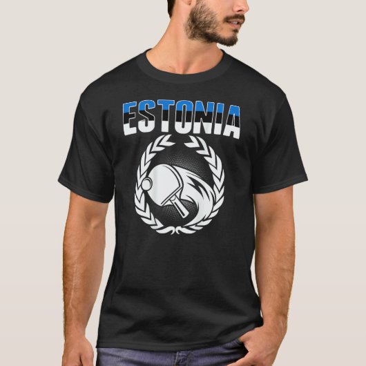 T-shirt Estonia Ping Pong   Estonian Table Tennis Supporte (Devant)