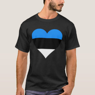 T-shirt Estonie Drapeau Coeur Estonie Dons Amour Estonie T