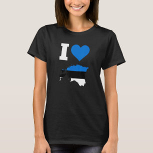 T-shirt Estonie Drapeau pour Estonie I Love Estonie