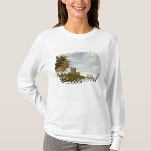 T-shirt Estuaire de rivière avec un château (Devant)