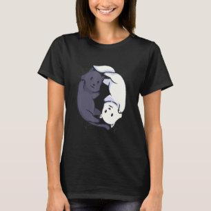 T-shirt Et Cat Yin Et Yang Halloween Pour