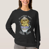 T-shirt Et Chien Mignonne Et Café Aimer Chih Tzu Chien rac (Devant)