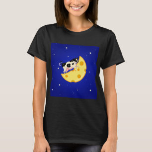 T-shirt Et la vache a sauté sur la lune au fromage 