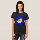 T-shirt Et la vache a sauté sur la lune au fromage (Devant entier)
