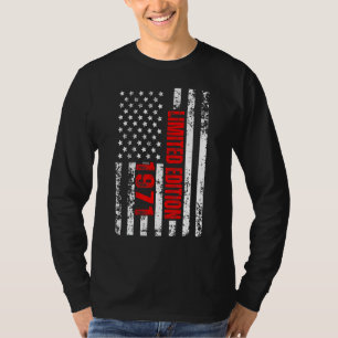 T-shirt Et Né En 1971 Patriotique 51ème Anniversaire