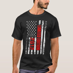 T-shirt Et Né En 2012 Patriotique 10ème Anniversaire