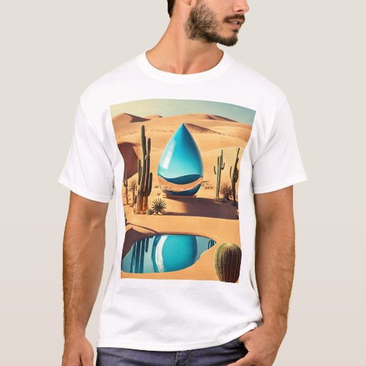 T-shirt Et "Oasis Mirage : Giant Water Drop Design" ? (Devant)