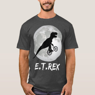 T-shirt ET Rex Funny Dinosaur TRex on Bike over the
