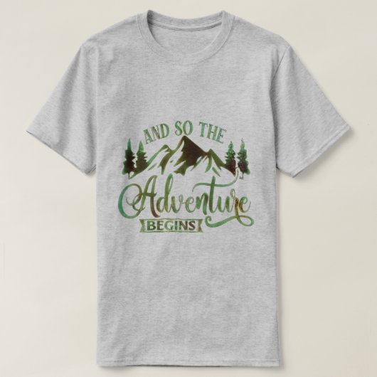 T-shirt Et So The Adventure Begins, funny adventurer (Design devant)