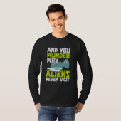 T-shirt Et Vous Vous Demandez Pourquoi Les Aliens Ne Visit (Devant entier)