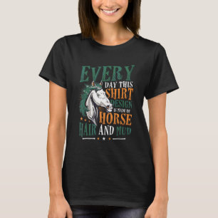 T-shirt Étable de cheval faite de crin de cheval et de bou