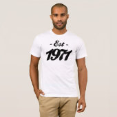T-shirt établi 1971 - anniversaire (Devant entier)