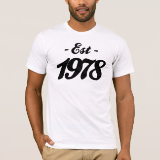 T-shirt établi 1978 - anniversaire