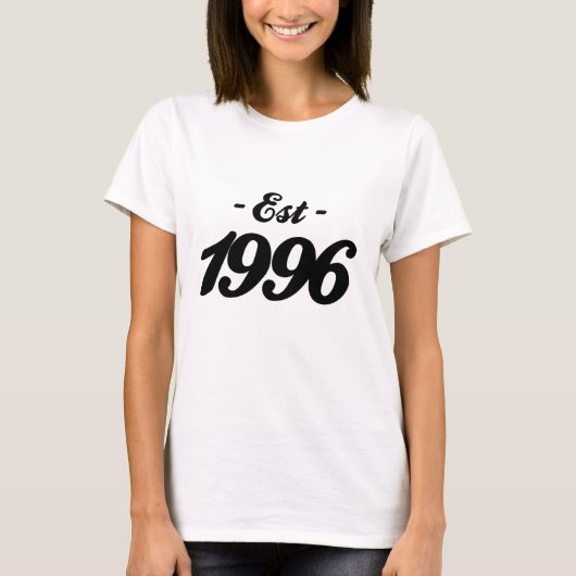 T-shirt établi 1996 - anniversaire (Devant)