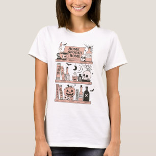 T-shirt Étagère de sorcière à la maison effrayante