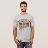 T-shirt étain à chaussures Brown (Devant entier)