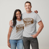 T-shirt étain à chaussures Brown (Unisexe)