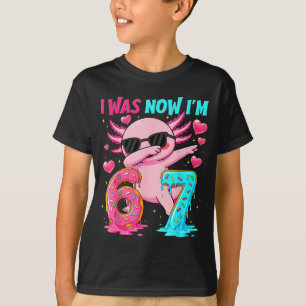 T-shirt Était 6 7 Dabbing Axolotl Anniversaire Femmes Garç