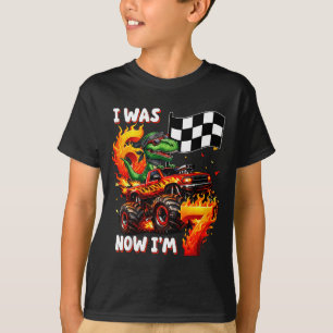 T-shirt Était camion monstre dinosaure t-rex garçons 6 7 a