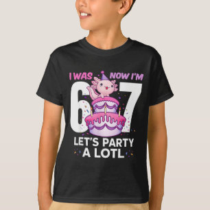 T-shirt Était six sept mignon axolotl 7e anniversaire 6 7 
