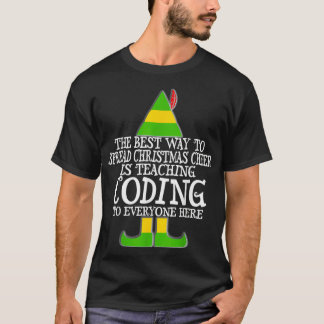 T-shirt Étaler Noël Coding Coding Computer Coder Progr.