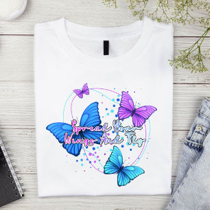 T-shirt Étalez vos ailes et mouche papillon