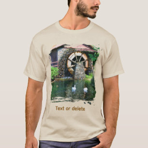 T-shirt Étang de roue à eau Peinture Art Seurat