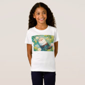 T-Shirt Étang fleuri de loutre (Devant entier)