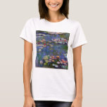 T-shirt Etang Lily, Monet<br><div class="desc">Oscar-Claude Monet (14 novembre 1840 - 5 décembre 1926) était un peintre français, un fondateur de la peinture impressionniste française et le praticien le plus constant et le plus prolifique de la philosophie du mouvement d'exprimer ses perceptions avant la nature, surtout en ce qui concerne la peinture en plein air...</div>