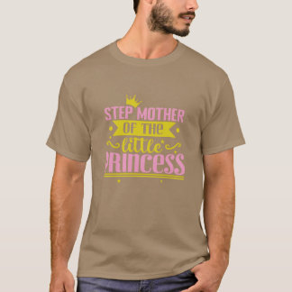 T-shirt Étape Mère de la petite princesse rétro