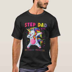 T-shirt Étape Papa De L'Anniversaire Princesse Unicorn Fil