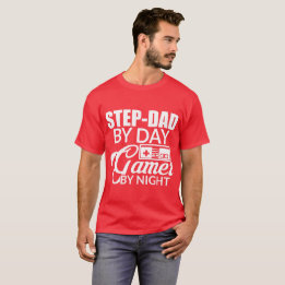 T-shirt Étape-papa par le gamer de jour par nuit