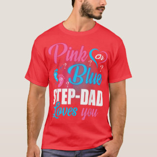 T-shirt Étape Rose Ou Bleu Papa Vous Aime Genre Bébé Révél