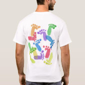 T-shirt Étapes bébé, Pieds bébé, Empreintes bébé dans les (Dos)