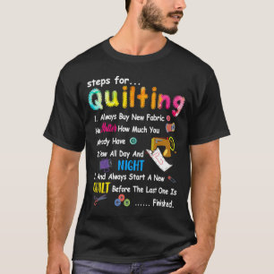 T-shirt Étapes Pour Quilter Toujours Acheter Nouveau Fabri