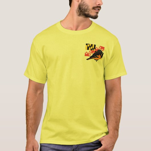 T-shirt État Birdorable du Maryland : Baltimore Oriole (Devant)