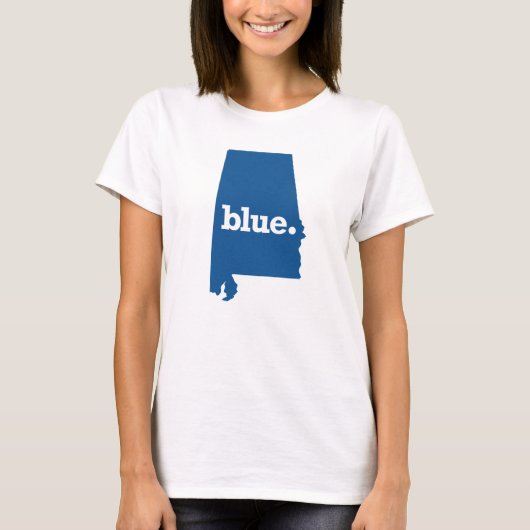 T-shirt État bleu de l'Alabama (Devant)