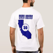 T-shirt État bleu - la Californie (Dos)