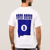 T-shirt État bleu - Nouveau Mexique (Dos)