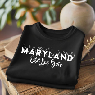 T-shirt État branché du Maryland Old Line