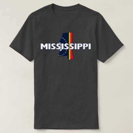 T-shirt État coloré du Mississippi (Design devant)