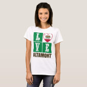 T-shirt Etat de Californie - Drapeau Coeur Altamont (Devant entier)