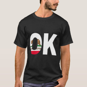 T-shirt Etat de Californie Drapeau Oklahoma OK Villes et S