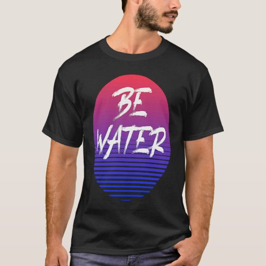 T-shirt État de débit rétro Be Eau Mélange d'eau martiale  (Devant)